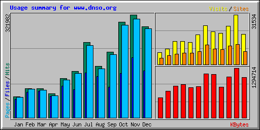 Usage summary for www.dnso.org